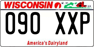 WI license plate 090XXP
