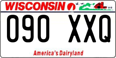 WI license plate 090XXQ