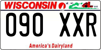 WI license plate 090XXR