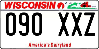 WI license plate 090XXZ