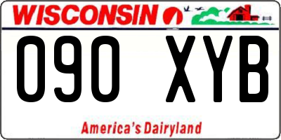 WI license plate 090XYB