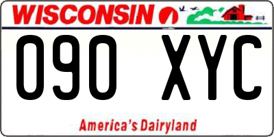 WI license plate 090XYC