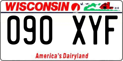 WI license plate 090XYF