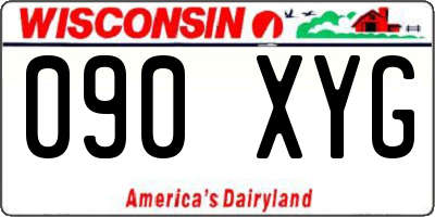WI license plate 090XYG
