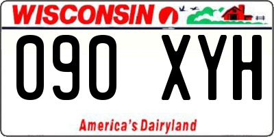 WI license plate 090XYH