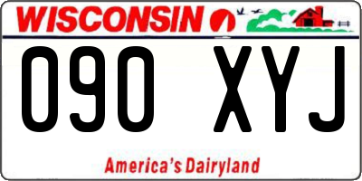 WI license plate 090XYJ