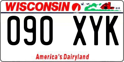 WI license plate 090XYK
