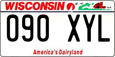 WI license plate 090XYL