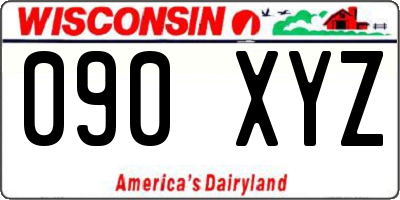 WI license plate 090XYZ