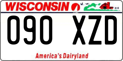 WI license plate 090XZD