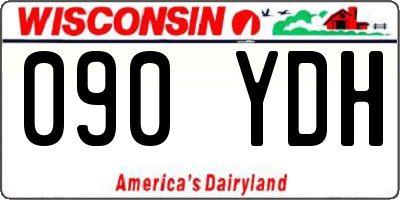 WI license plate 090YDH