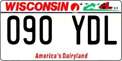 WI license plate 090YDL