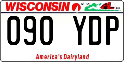 WI license plate 090YDP