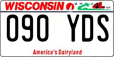 WI license plate 090YDS