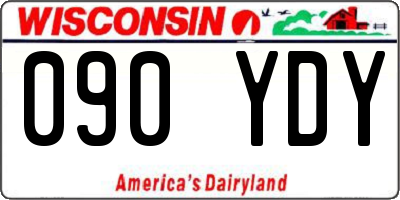 WI license plate 090YDY