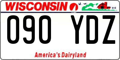 WI license plate 090YDZ