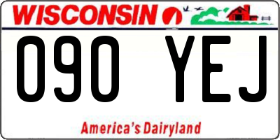 WI license plate 090YEJ