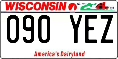 WI license plate 090YEZ