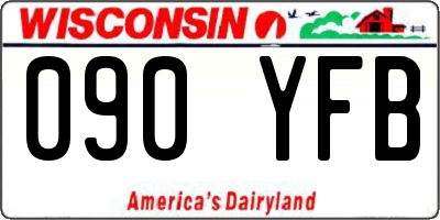 WI license plate 090YFB