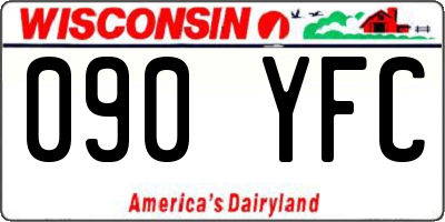 WI license plate 090YFC