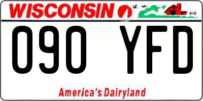 WI license plate 090YFD