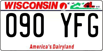 WI license plate 090YFG