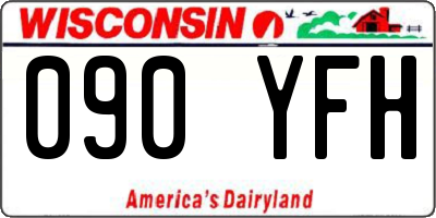 WI license plate 090YFH