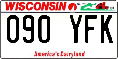 WI license plate 090YFK