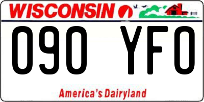 WI license plate 090YFO