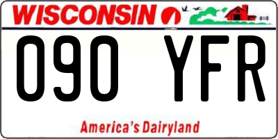 WI license plate 090YFR
