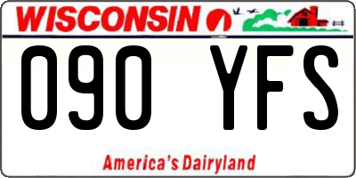 WI license plate 090YFS