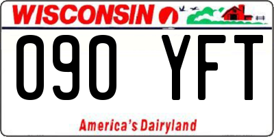 WI license plate 090YFT