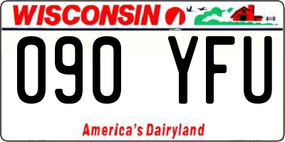 WI license plate 090YFU