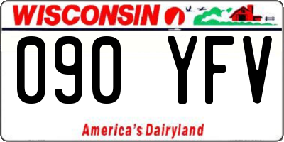 WI license plate 090YFV