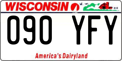 WI license plate 090YFY