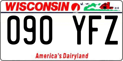 WI license plate 090YFZ