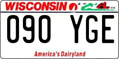 WI license plate 090YGE