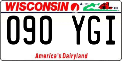 WI license plate 090YGI