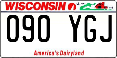 WI license plate 090YGJ