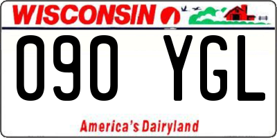 WI license plate 090YGL