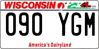 WI license plate 090YGM