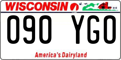 WI license plate 090YGO