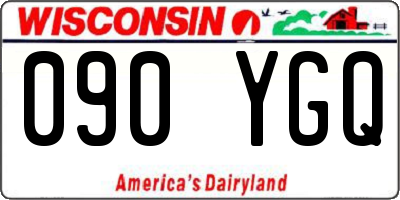 WI license plate 090YGQ