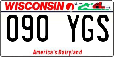 WI license plate 090YGS