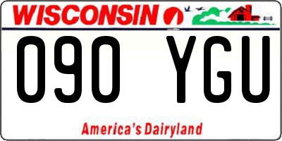 WI license plate 090YGU