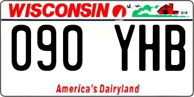 WI license plate 090YHB
