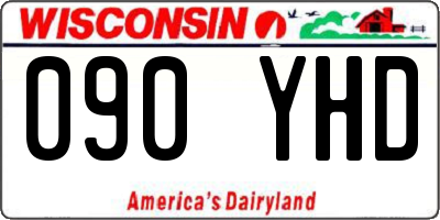 WI license plate 090YHD