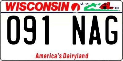 WI license plate 091NAG