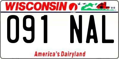 WI license plate 091NAL