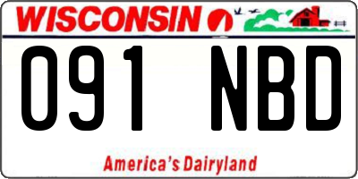 WI license plate 091NBD